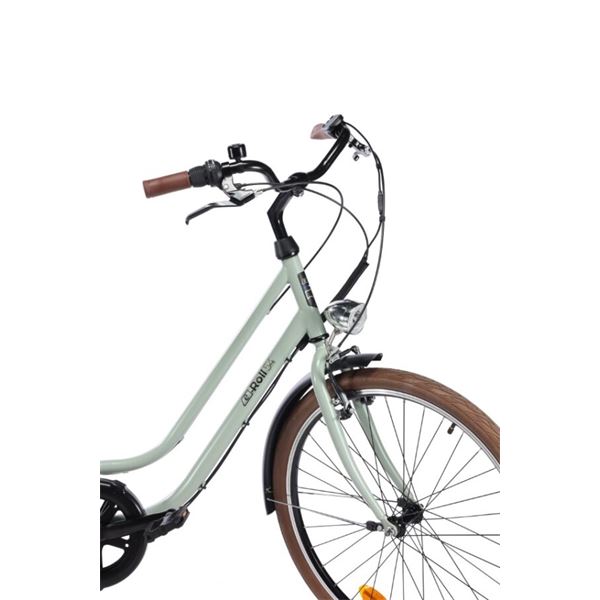 Vélo de ville électrique mixte Feu Vert E-Roll 54 Vert Sauge
