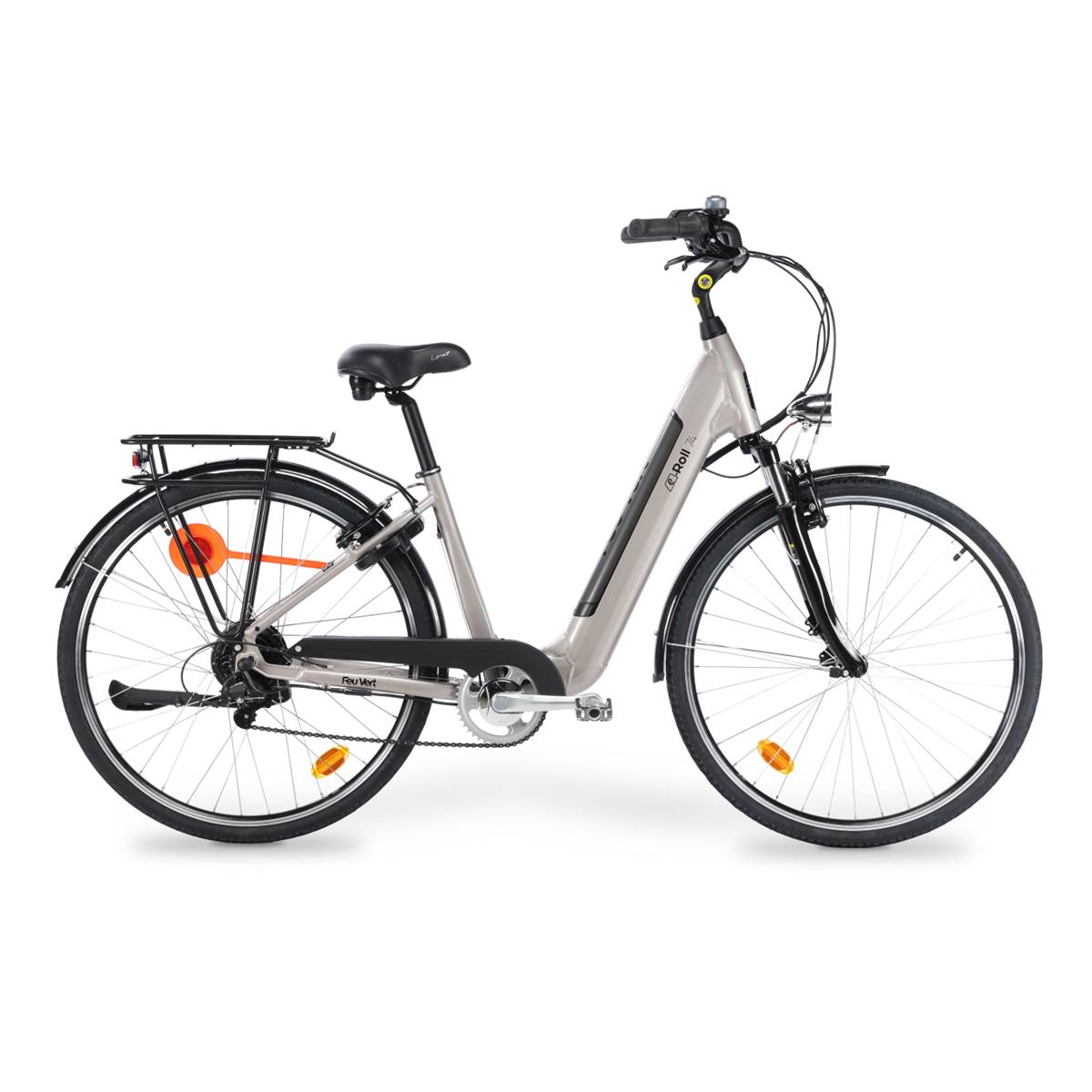 Vélo De Ville Électrique Mixte Feu Vert E-roll 74 Champagne