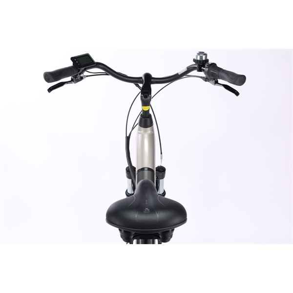 Vélo de ville électrique mixte Feu Vert E-Roll 74 champagne