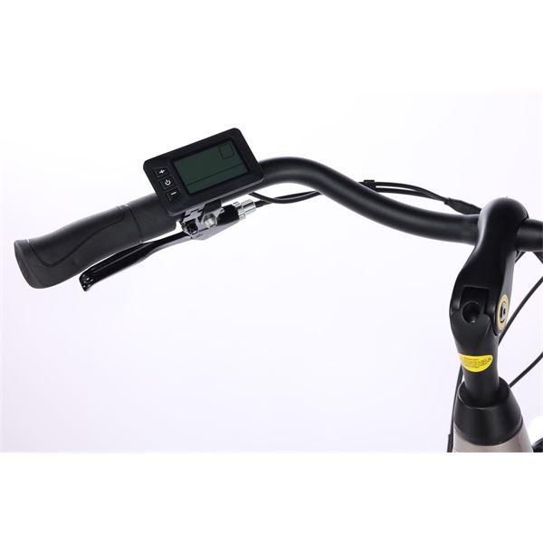 Vélo de ville électrique mixte Feu Vert E-Roll 74 champagne