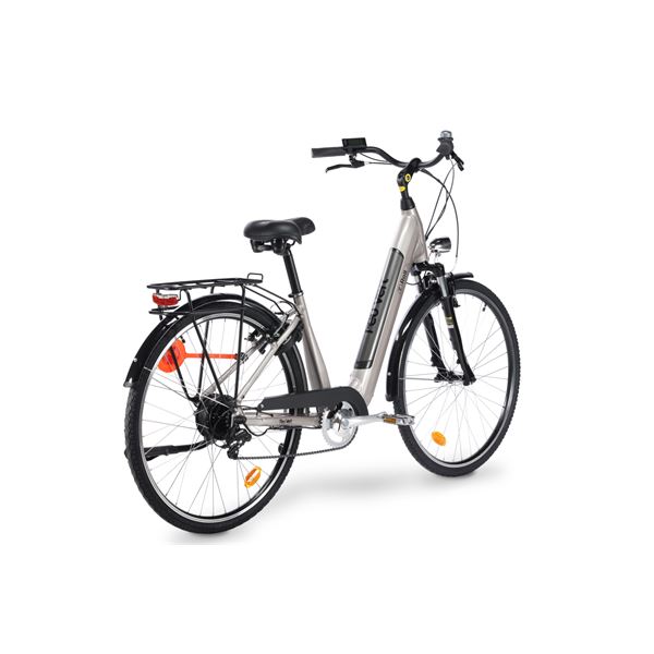 Vélo de ville électrique mixte Feu Vert E-Roll 74 champagne