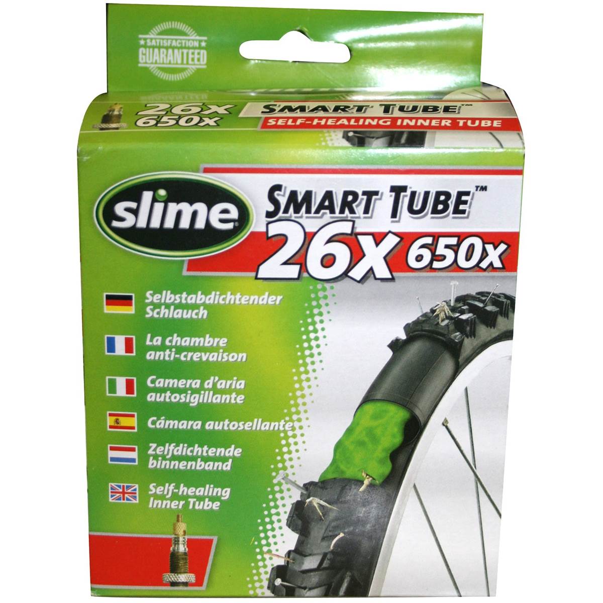 Chambre À Air Pour Vélo 26 X 1,75-2,125 Pv Slime