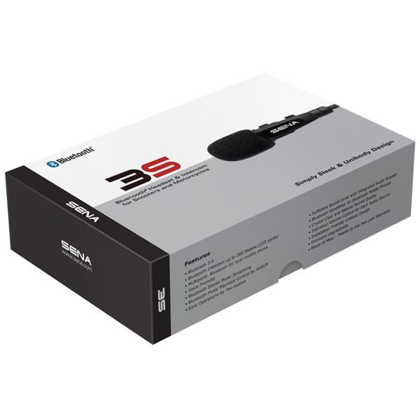 Casque stéréo & Intercom Bluetooth® 3SW Sena pour casque moto intégral