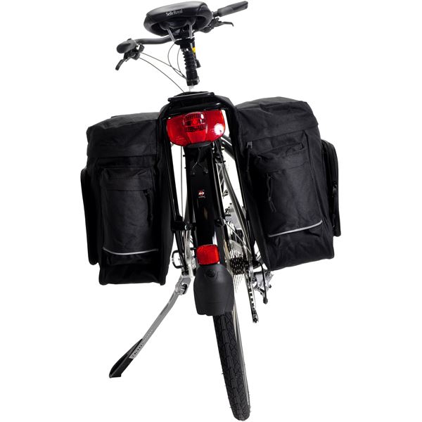 Sacoche double pour vélo avec fixation sur porte-bagage Oxus