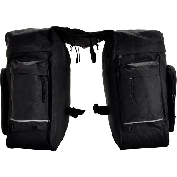Sacoche double pour vélo avec fixation sur porte-bagage Oxus