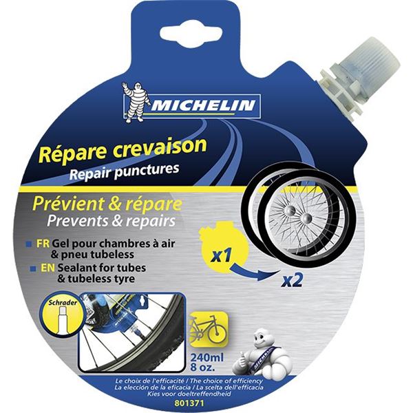 Gel préventif et réparateur de crevaison pour vélo 240ml MICHELIN - Feu Vert